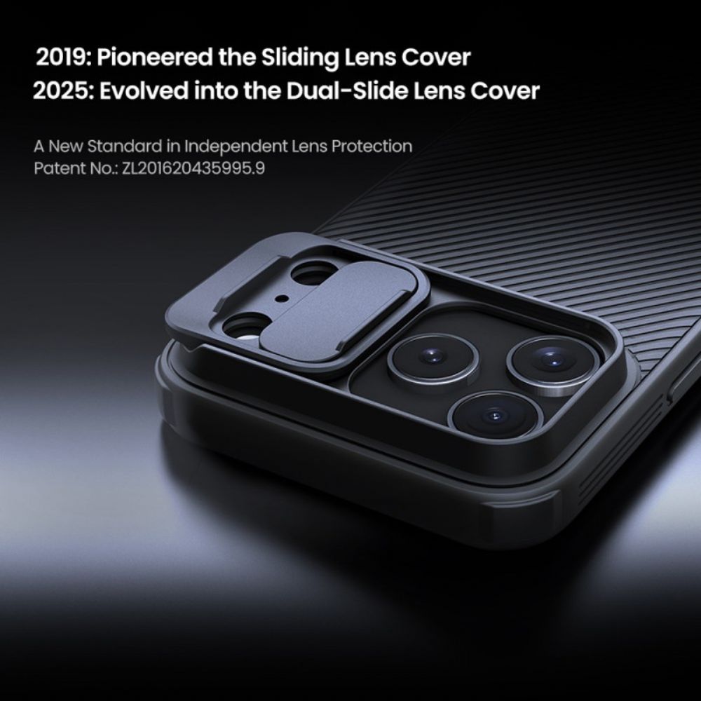 Hoesje iPhone 17 Pro Max Nillkin Camshield Pro-serie Bescherming Hoesje