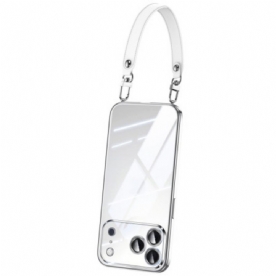 Hoesje iPhone 17 Pro Max Transparant Met Draagkoord Bescherming Hoesje