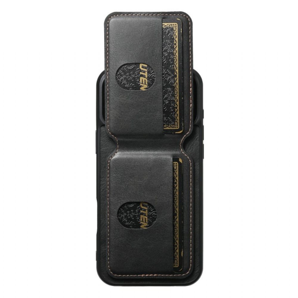 Hoesje Voor iPhone 17 Pro Max Kaarthouder Met Gewaxte Textuur Suteni