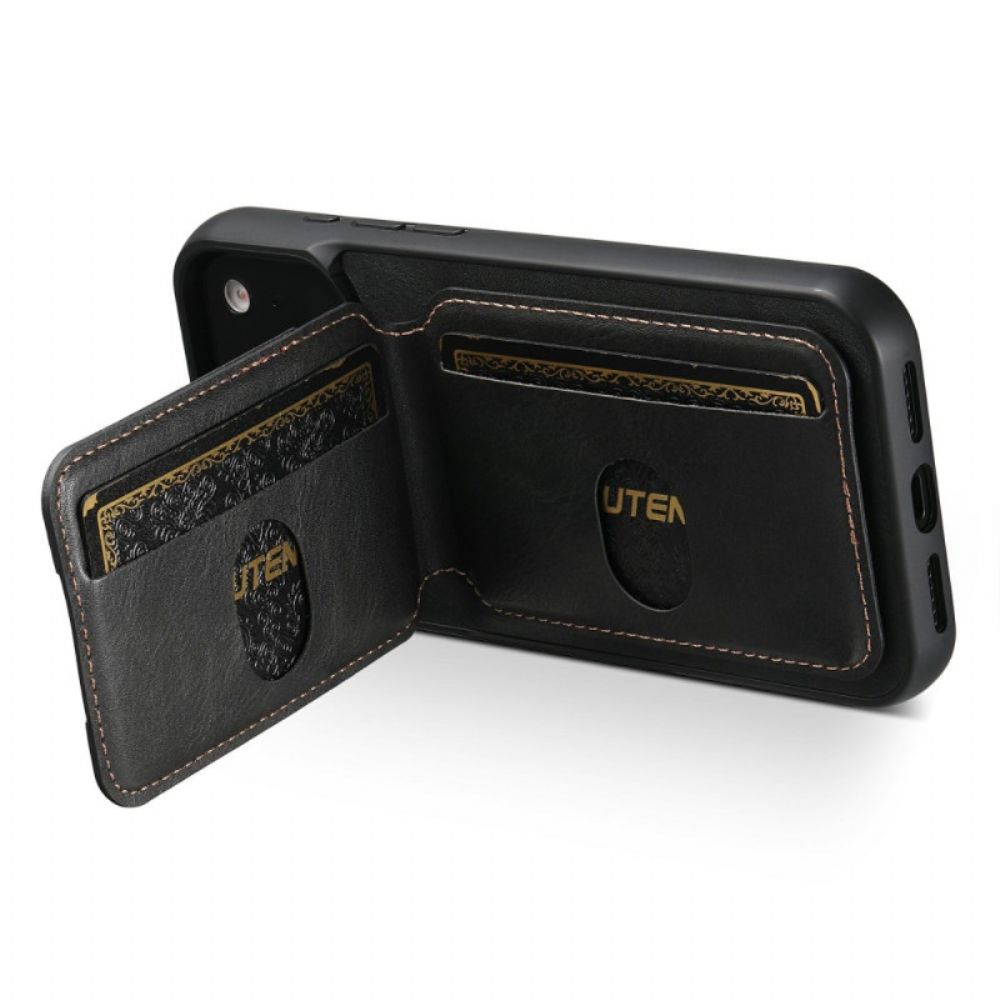 Hoesje Voor iPhone 17 Pro Max Kaarthouder Met Gewaxte Textuur Suteni