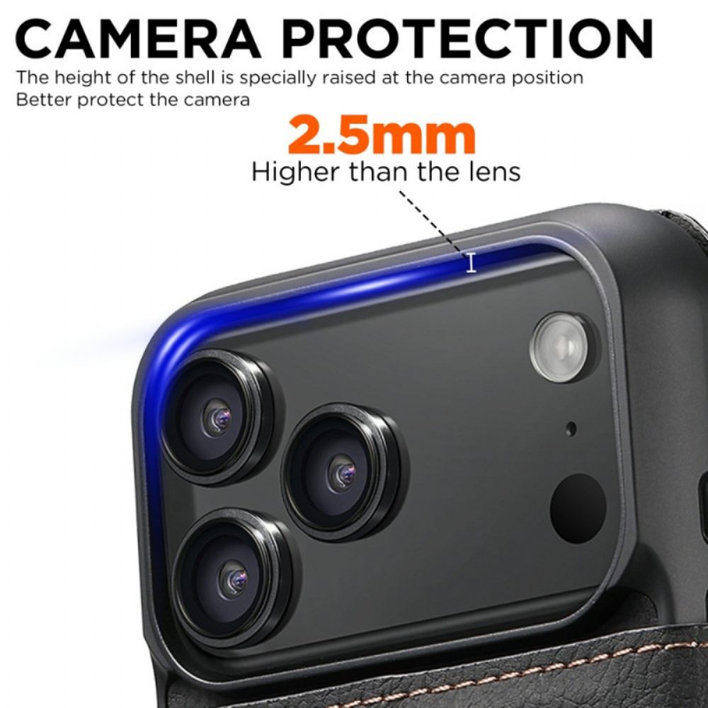 Leren Hoesje Voor iPhone 17 Pro Max Magsafe 2-in-1 Suteni