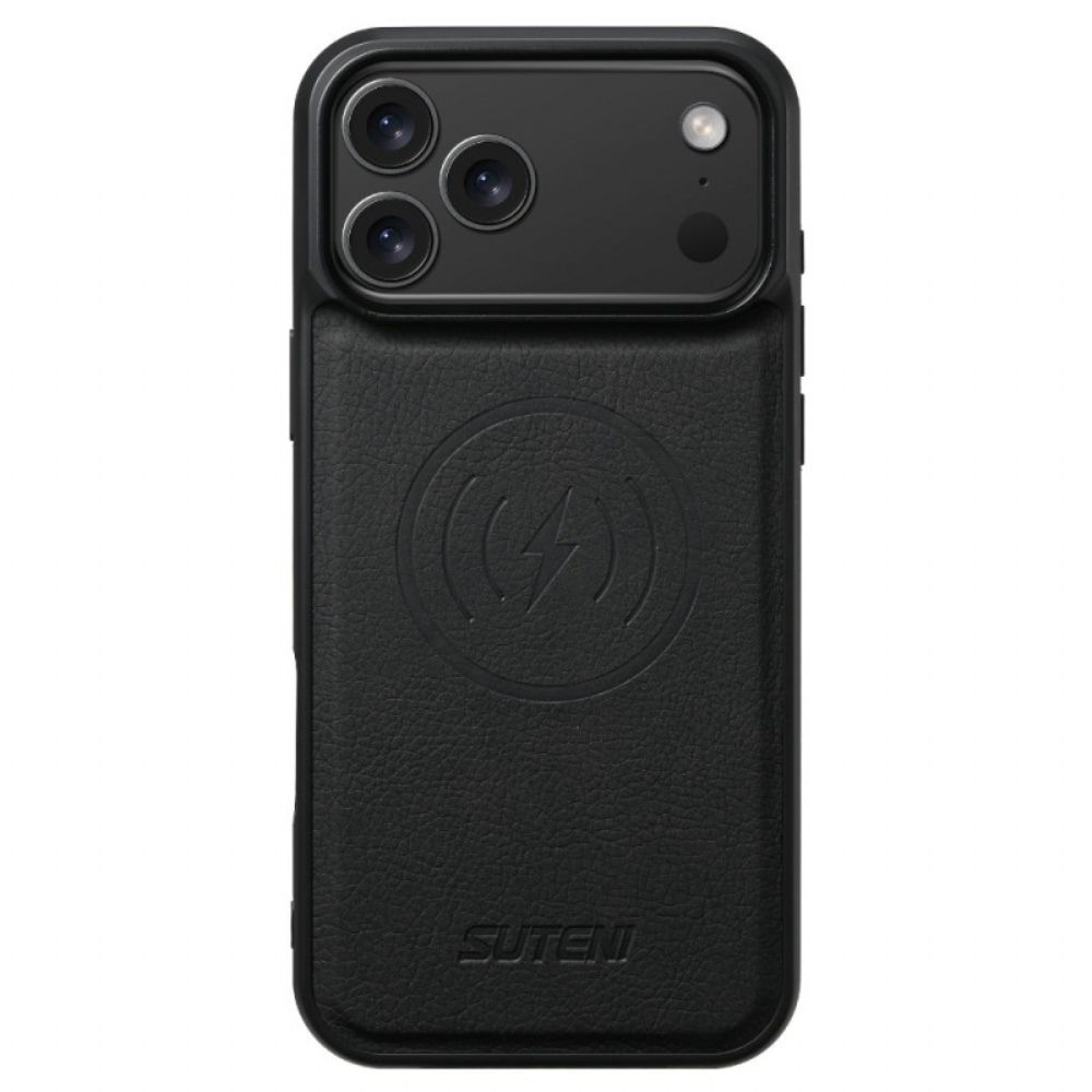 Leren Hoesje Voor iPhone 17 Pro Max Magsafe 2-in-1 Suteni