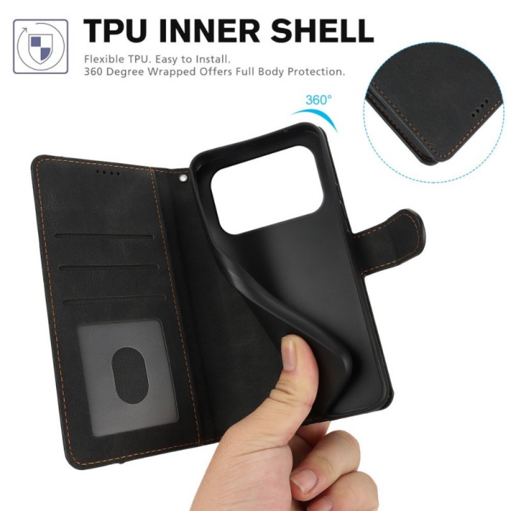 Leren Hoesje Voor iPhone 17 Pro Max Met Portemonnee En Standaard