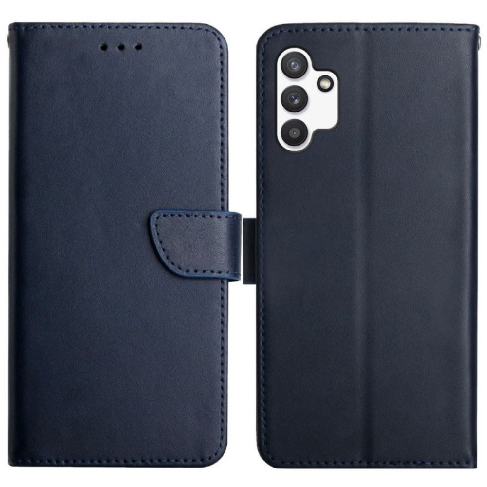 Folio-hoesje voor Samsung Galaxy A13 Echt Nappaleer