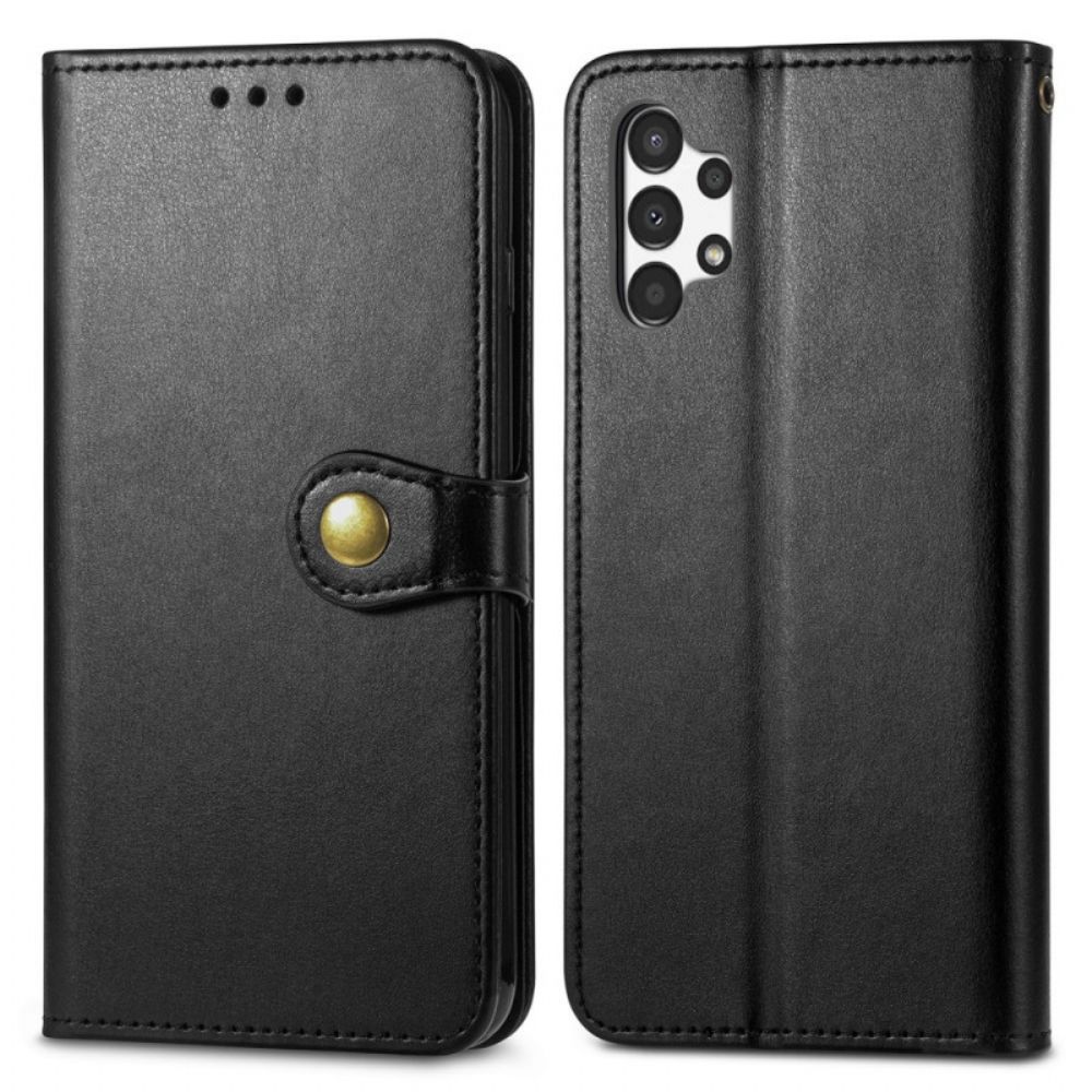 Folio-hoesje voor Samsung Galaxy A13 Faux Leder En Vintage Sluiting