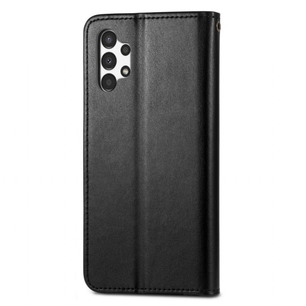 Folio-hoesje voor Samsung Galaxy A13 Faux Leder En Vintage Sluiting