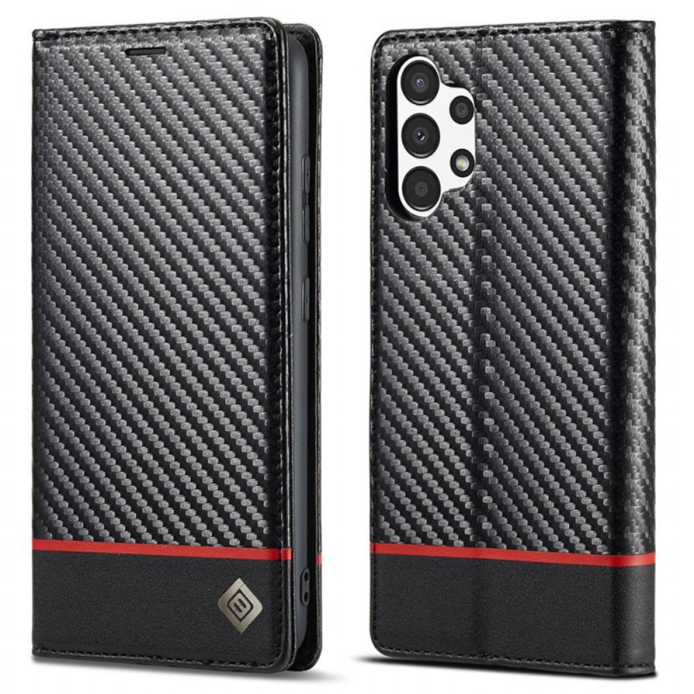 Folio-hoesje voor Samsung Galaxy A13 Koolstofvezel Lc.imeeke