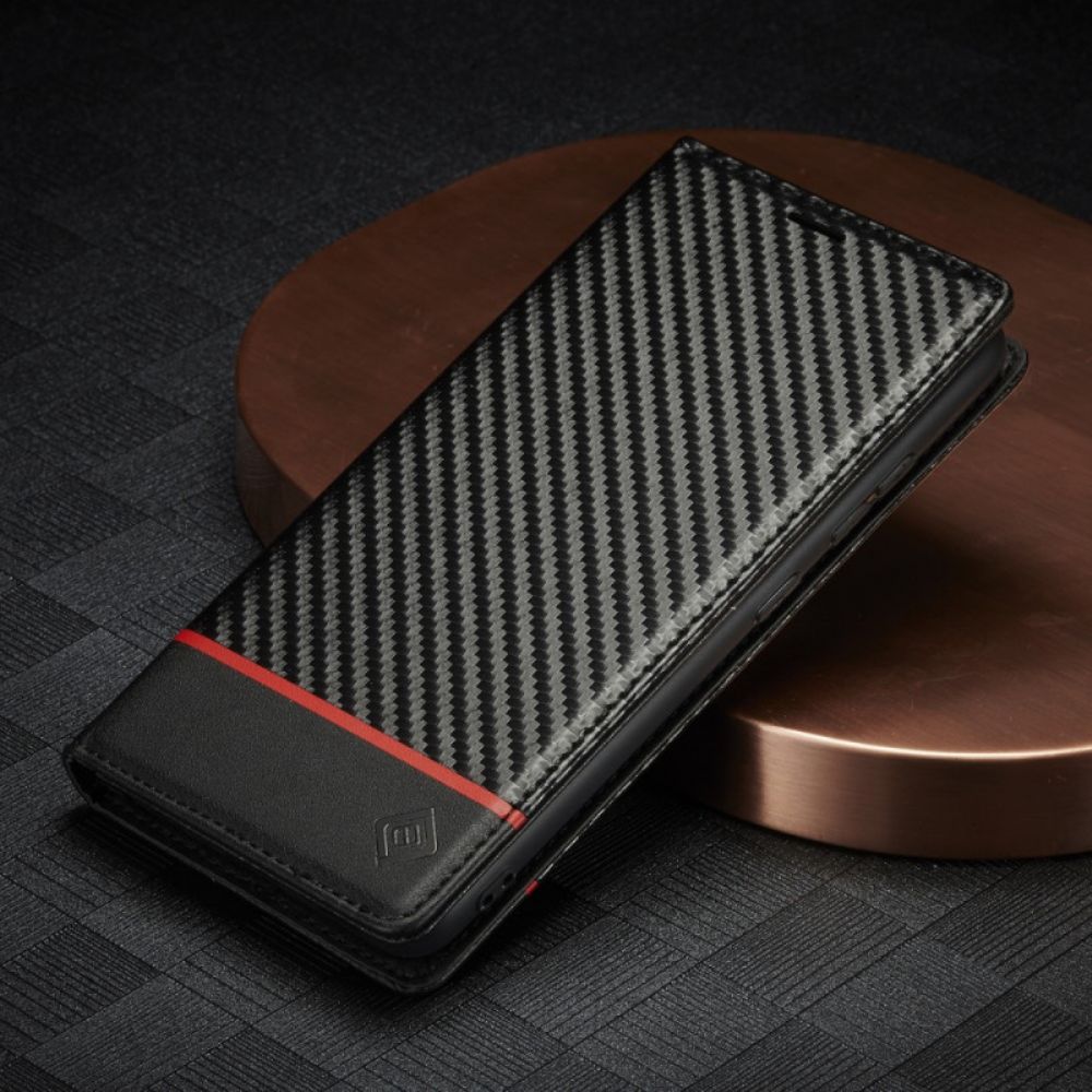 Folio-hoesje voor Samsung Galaxy A13 Koolstofvezel Lc.imeeke