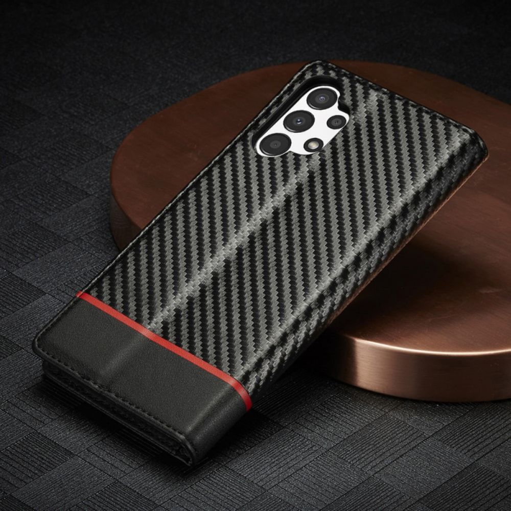 Folio-hoesje voor Samsung Galaxy A13 Koolstofvezel Lc.imeeke