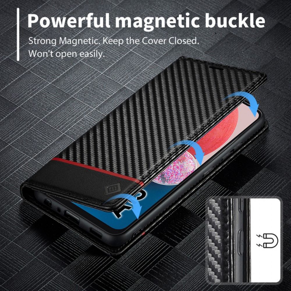 Folio-hoesje voor Samsung Galaxy A13 Koolstofvezel Lc.imeeke