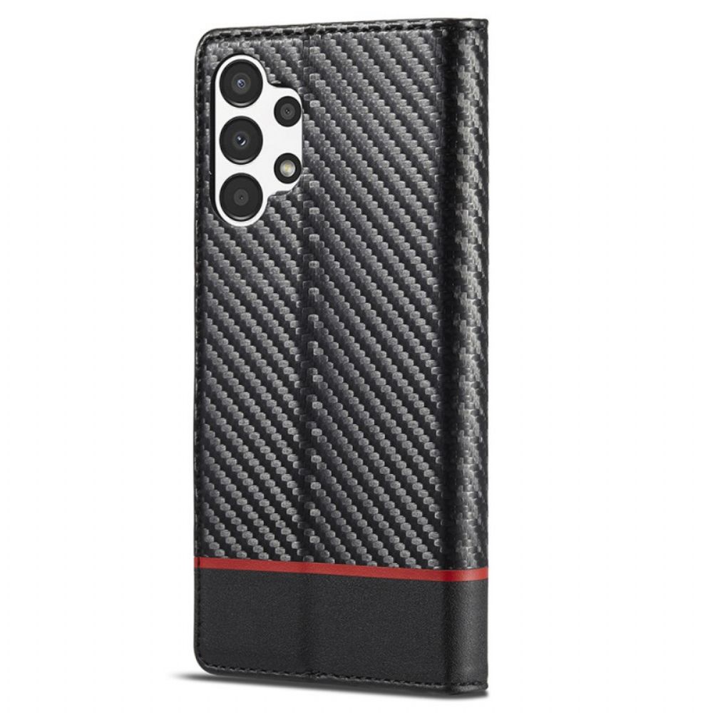 Folio-hoesje voor Samsung Galaxy A13 Koolstofvezel Lc.imeeke