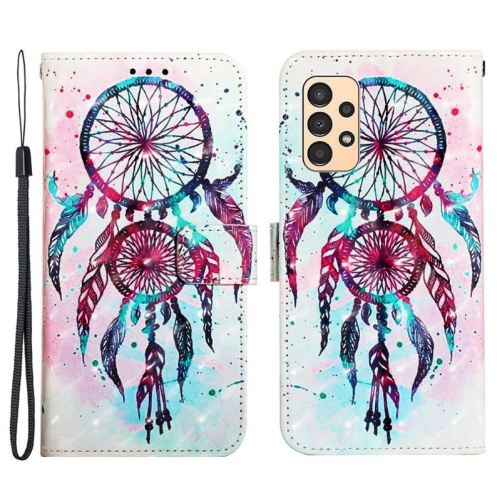 Folio-hoesje voor Samsung Galaxy A13 Met Ketting Dromenvanger Met Riem