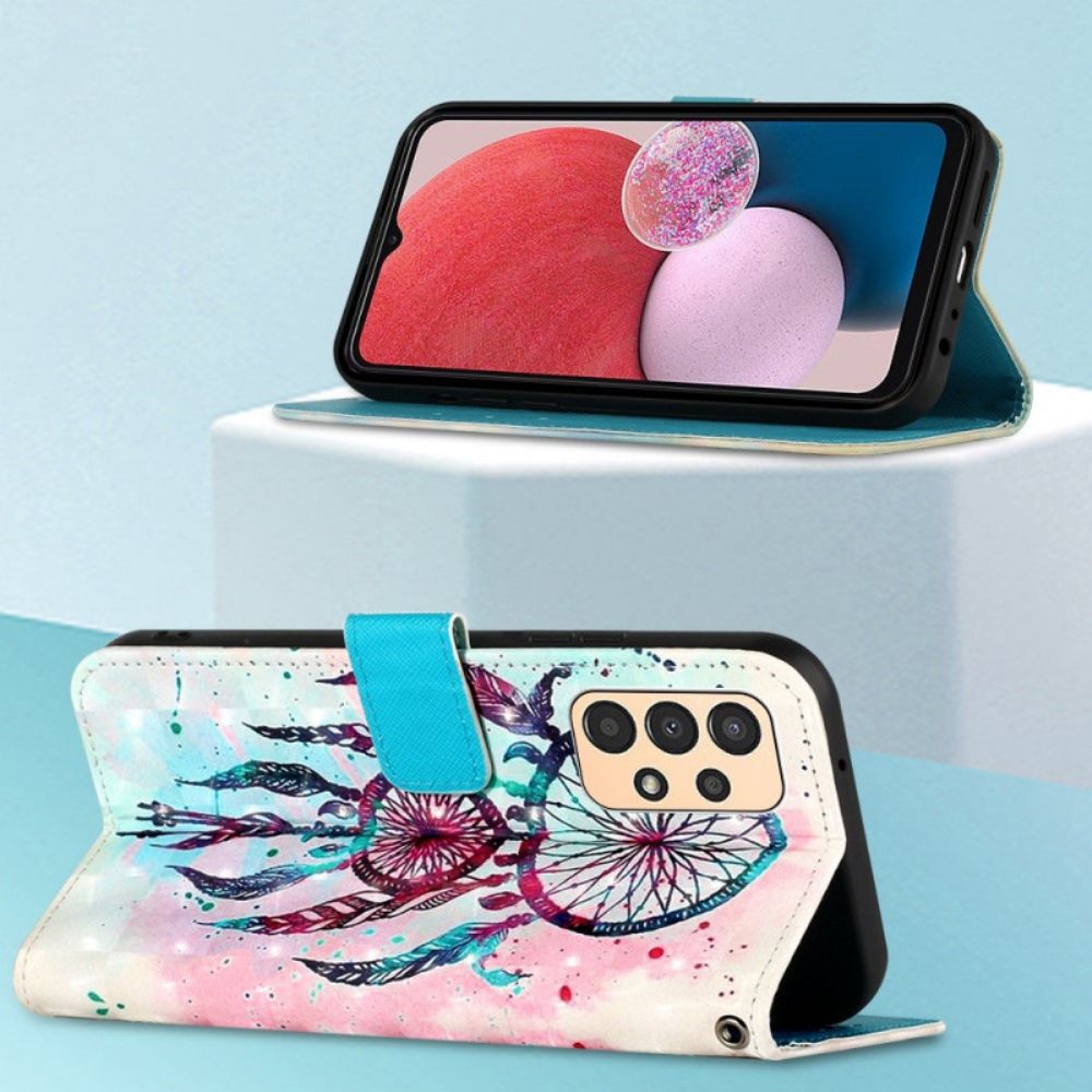 Folio-hoesje voor Samsung Galaxy A13 Met Ketting Dromenvanger Met Riem