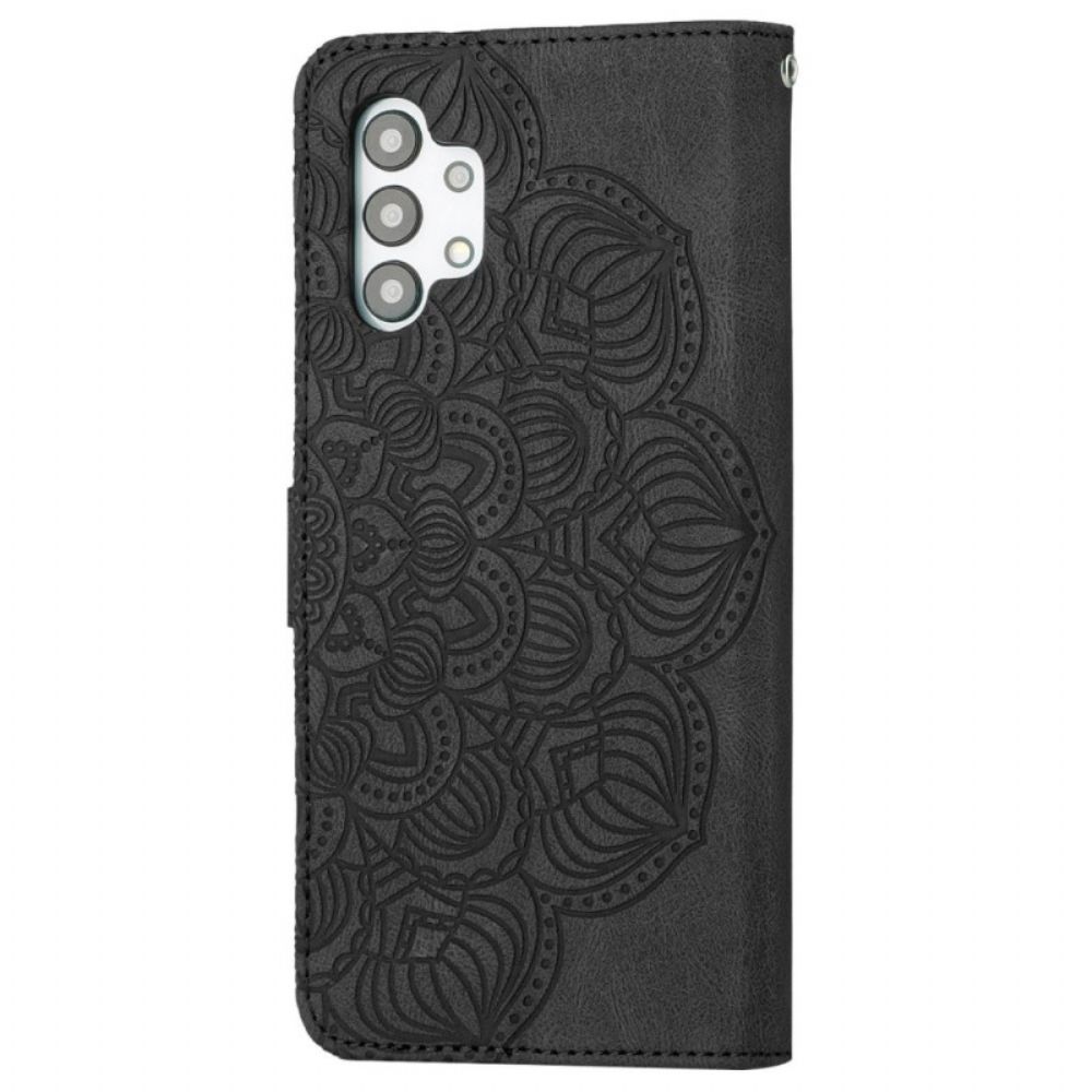 Folio-hoesje voor Samsung Galaxy A13 Met Ketting Vintage Mandala Met Bandjes