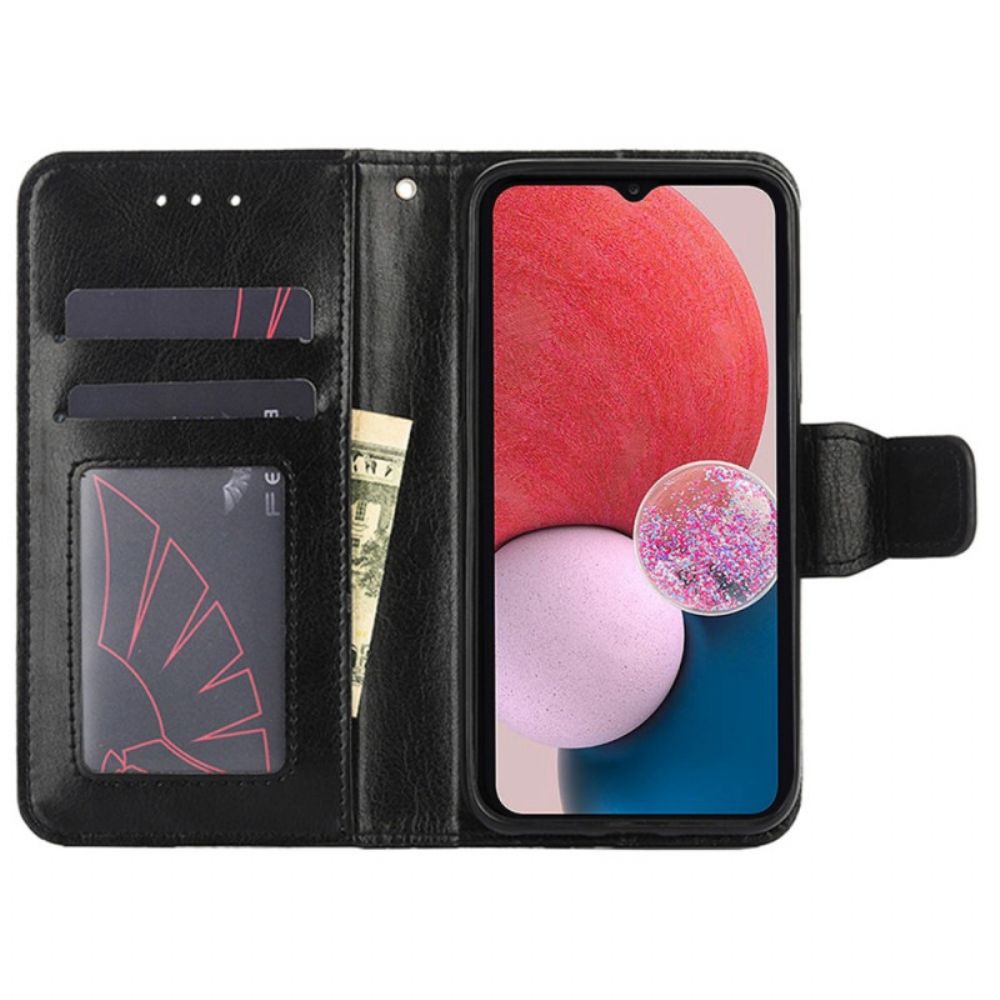 Folio-hoesje voor Samsung Galaxy A13 Vintage Lederen Stijl