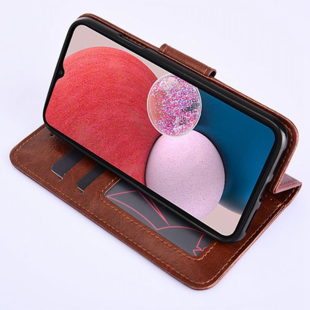 Folio-hoesje voor Samsung Galaxy A13 Vintage Lederen Stijl