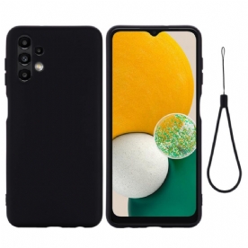 Hoesje voor Samsung Galaxy A13 Vloeibare Siliconen Met Koord