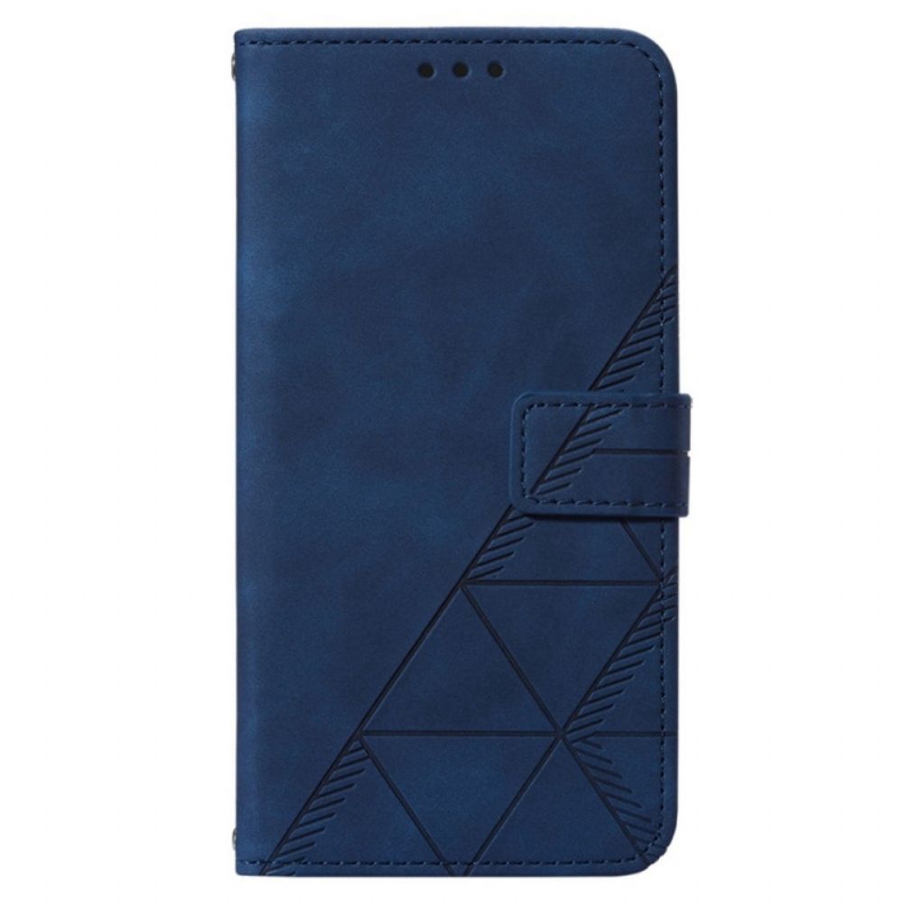 Leren Hoesje voor Poco X4 GT Met Ketting Banddriehoeken