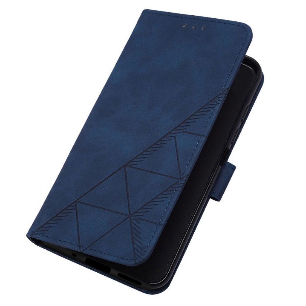 Leren Hoesje voor Poco X4 GT Met Ketting Banddriehoeken