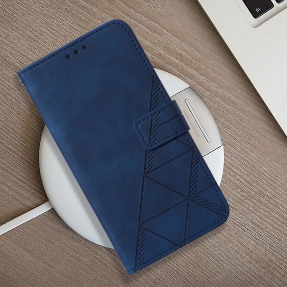 Leren Hoesje voor Poco X4 GT Met Ketting Banddriehoeken