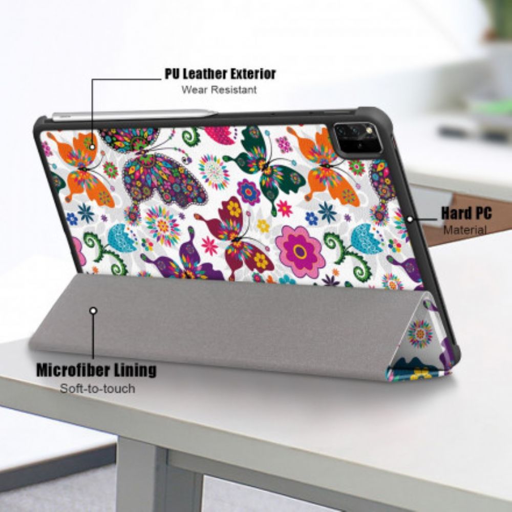Bescherming Hoesje voor Huawei MatePad Pro 12.6 Verbeterde Retro Vlinders En Bloemen