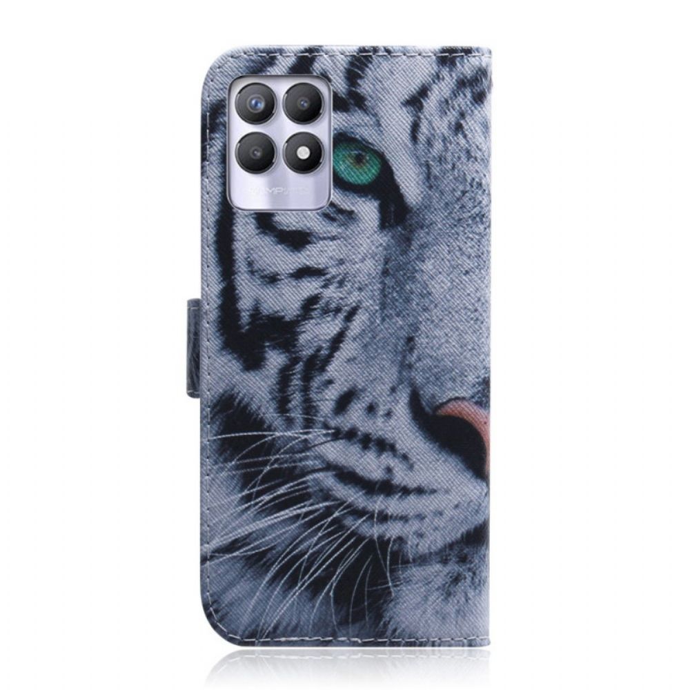 Flip Case voor Realme 8i Tijgergezicht