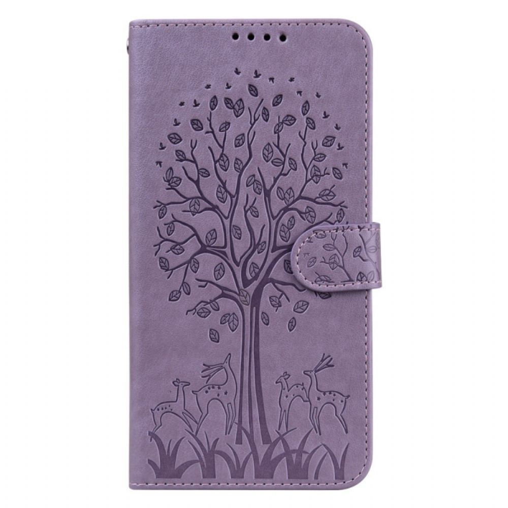 Leren Hoesje voor Realme 8i Boom En Hert