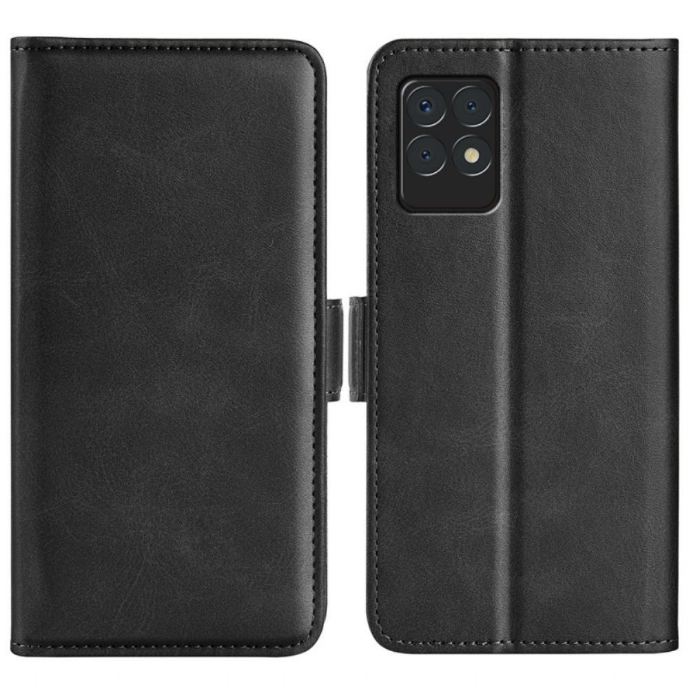 Leren Hoesje voor Realme 8i Folio-hoesje Dubbele Klep