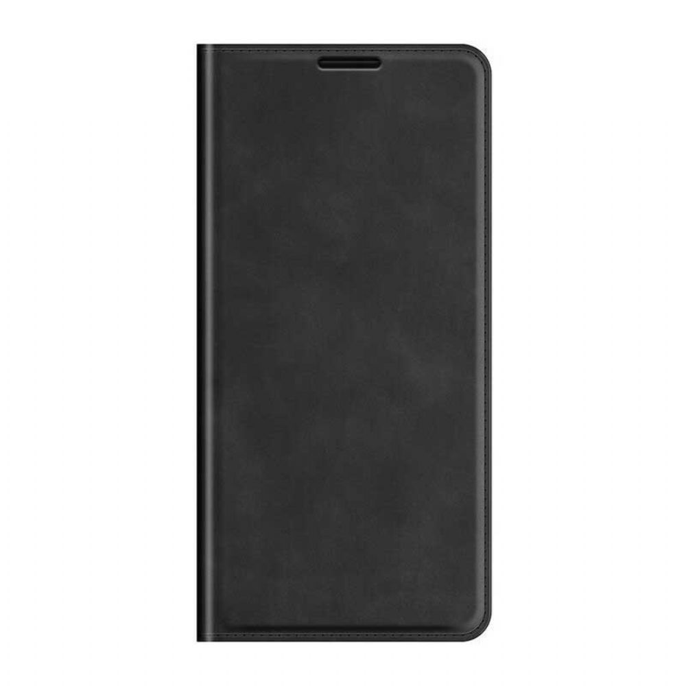 Bescherming Hoesje voor Oppo Find X3 Neo Folio-hoesje Zijdezacht Leereffect