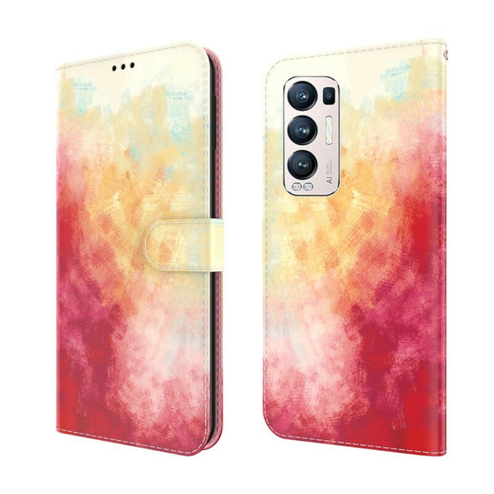 Flip Case voor Oppo Find X3 Neo Abstract Kleurrijk