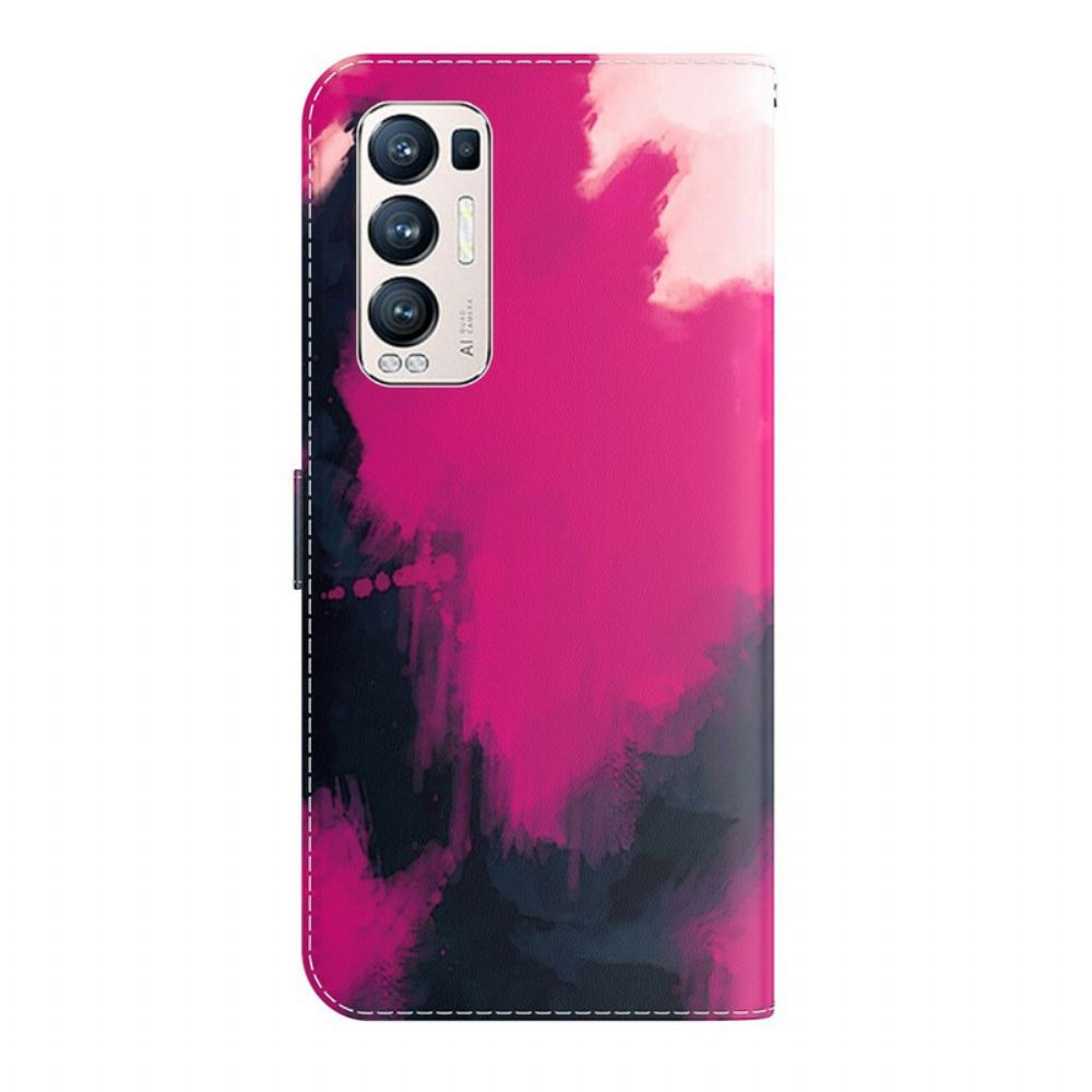 Flip Case voor Oppo Find X3 Neo Abstract Kleurrijk