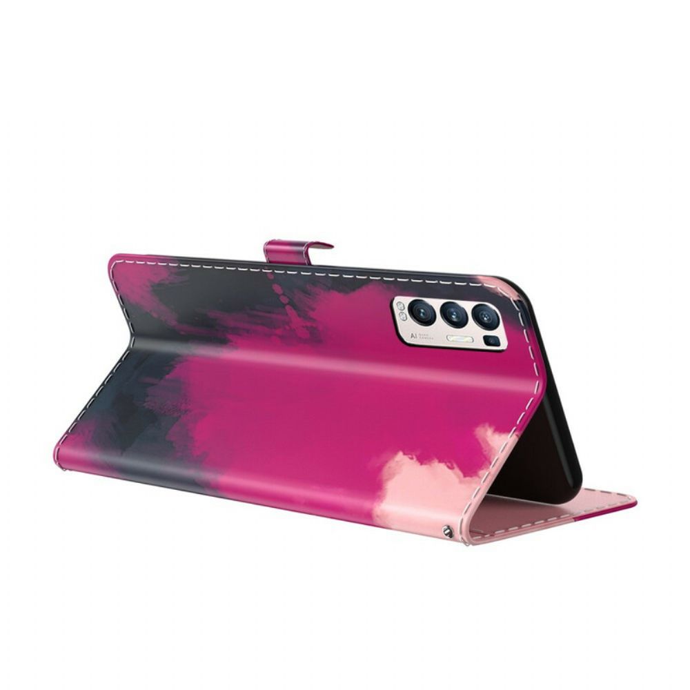 Flip Case voor Oppo Find X3 Neo Abstract Kleurrijk