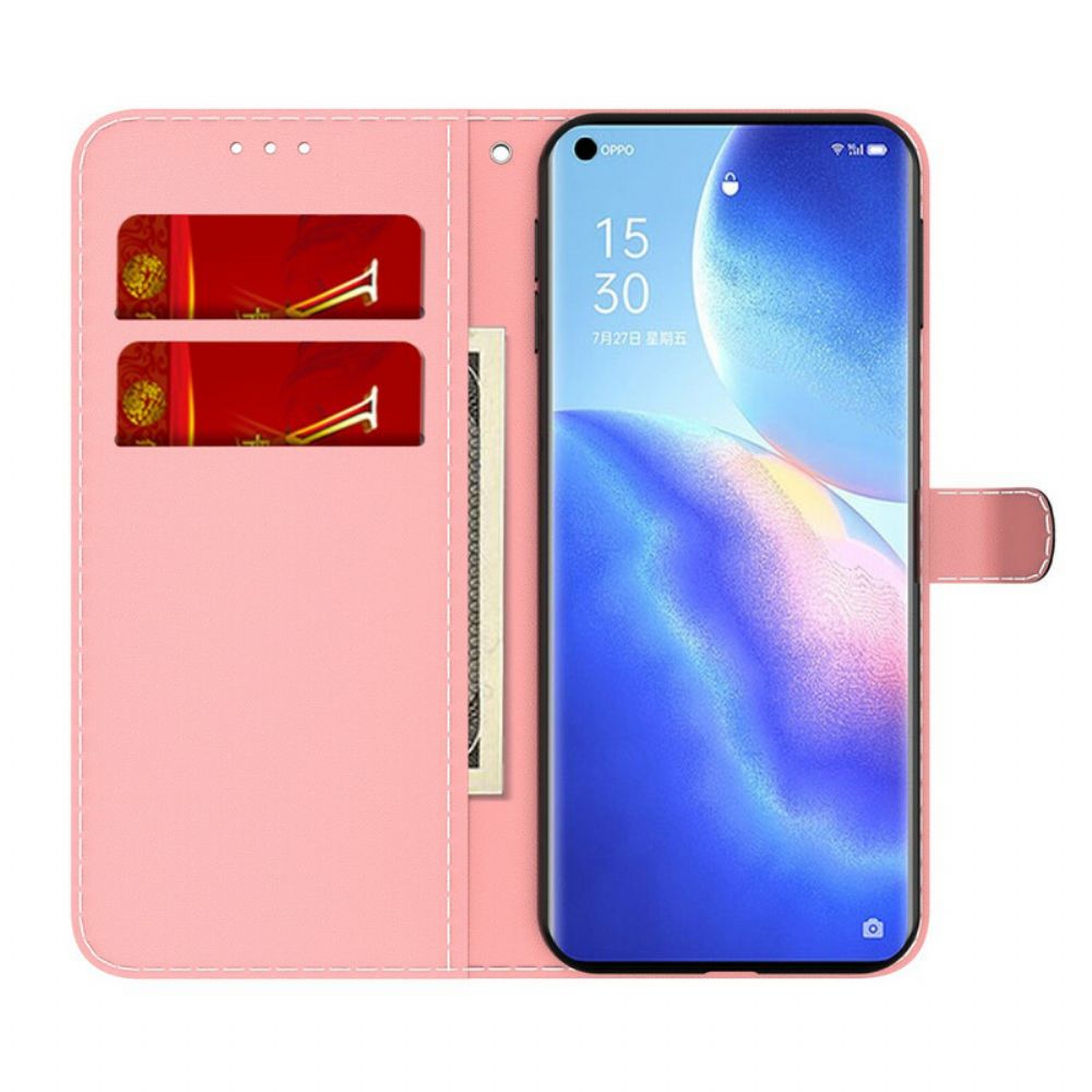 Flip Case voor Oppo Find X3 Neo Abstract Kleurrijk