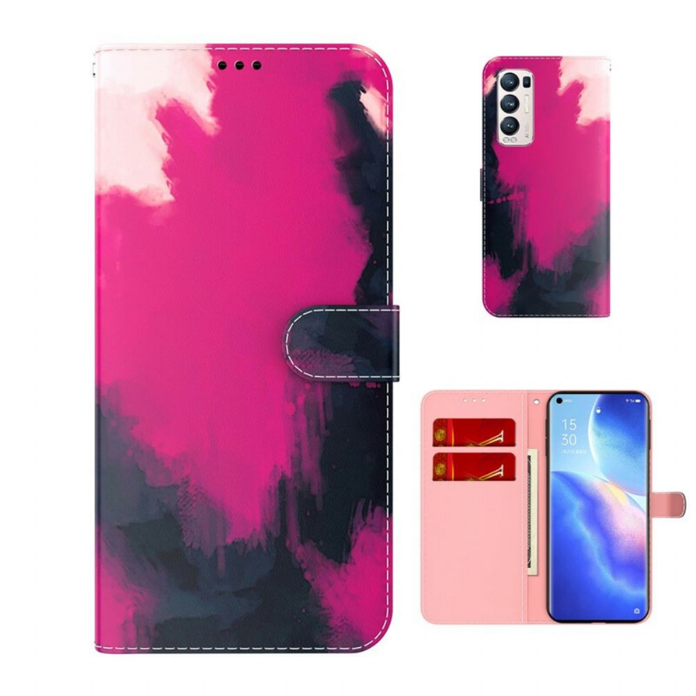 Flip Case voor Oppo Find X3 Neo Abstract Kleurrijk