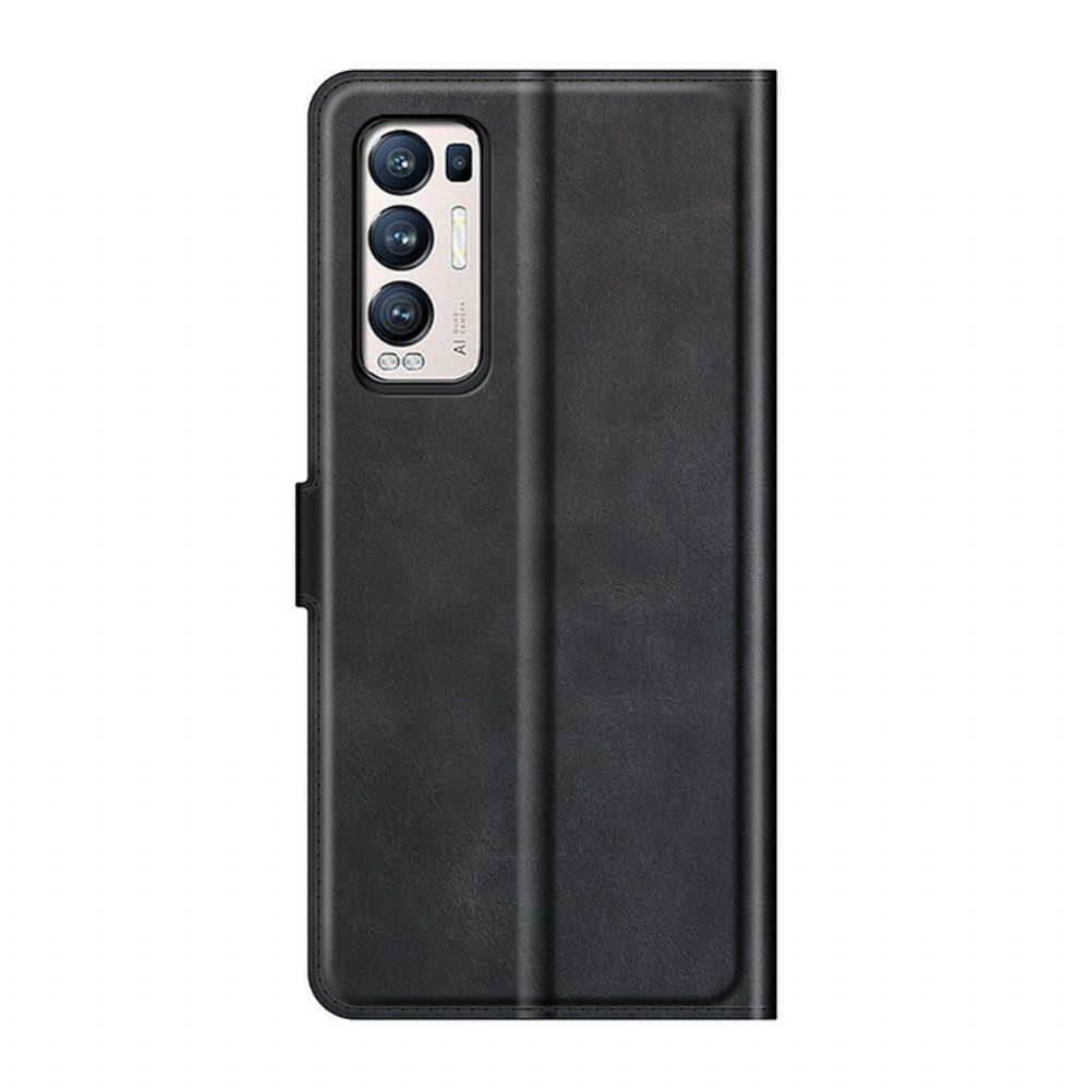 Folio-hoesje voor Oppo Find X3 Neo Extreem Slank Leereffect