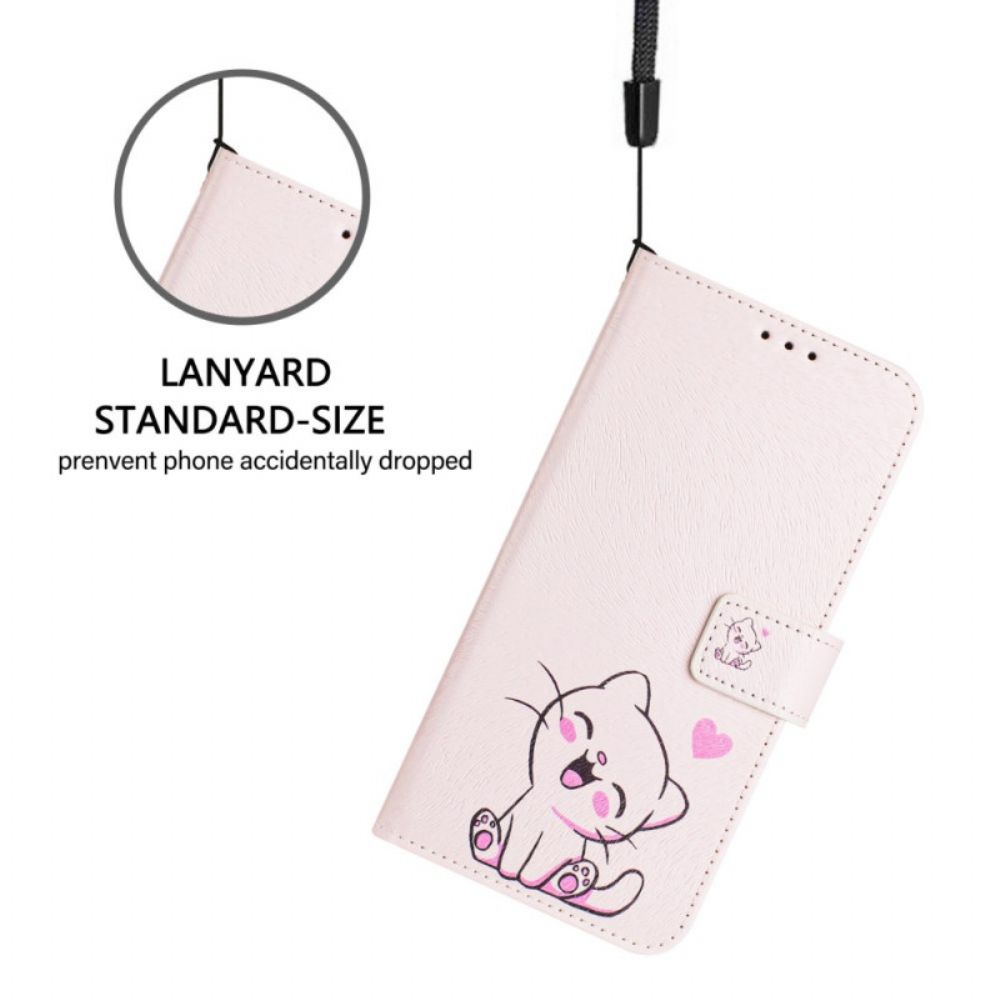 Flip Case Leren Xiaomi 15 Pro Katje