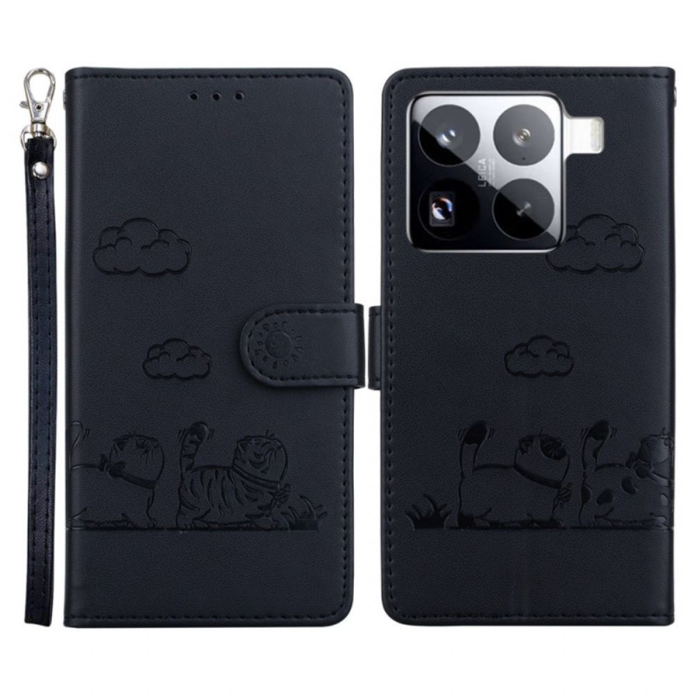 Folio-hoesje Xiaomi 15 Pro Rfid-blokkerend Kattenmotief