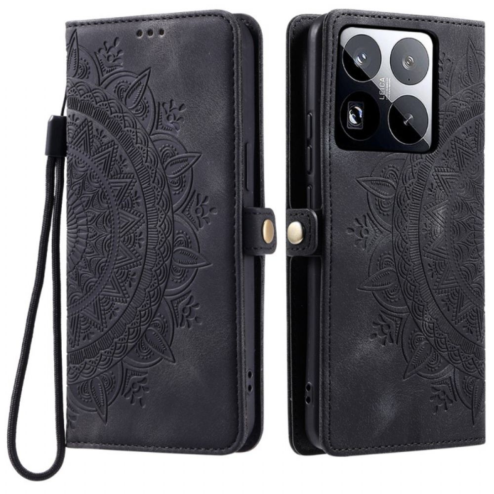 Folio-hoesje Xiaomi 15 Pro Telefoonhoesje Bandje Met Totemmotief