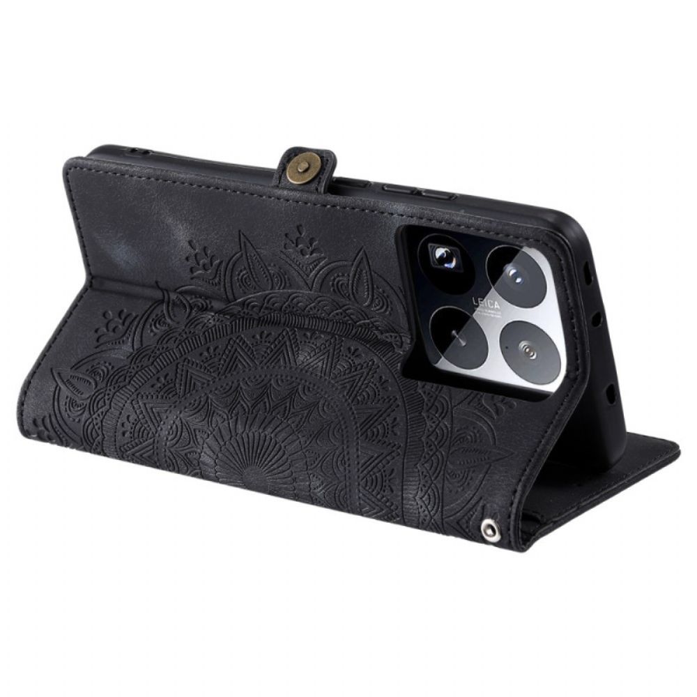 Folio-hoesje Xiaomi 15 Pro Telefoonhoesje Bandje Met Totemmotief