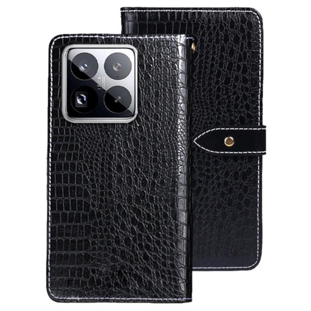 Folio-hoesje Xiaomi 15 Pro Telefoonhoesje Idewei Krokodillenstijl
