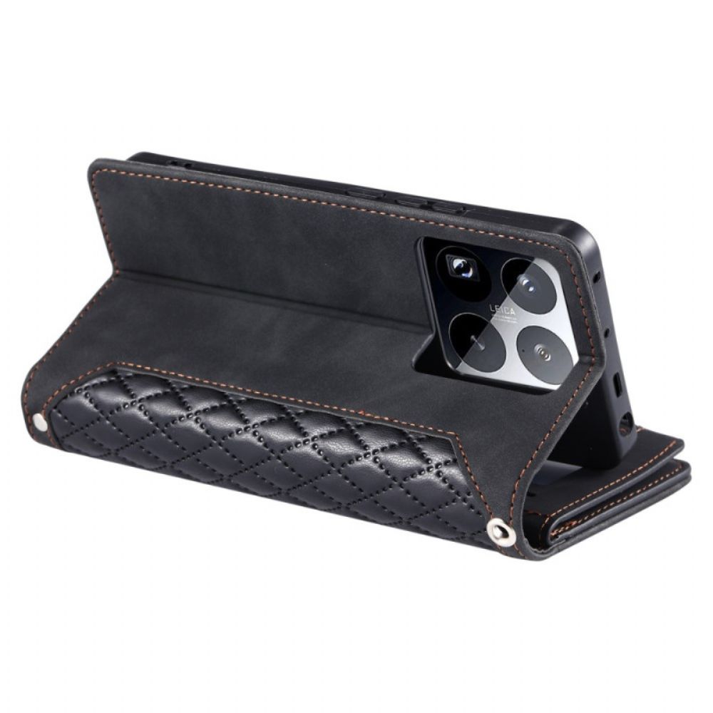 Folio-hoesje Xiaomi 15 Pro Telefoonhoesje Multifunctionele Gewatteerde Portemonnee