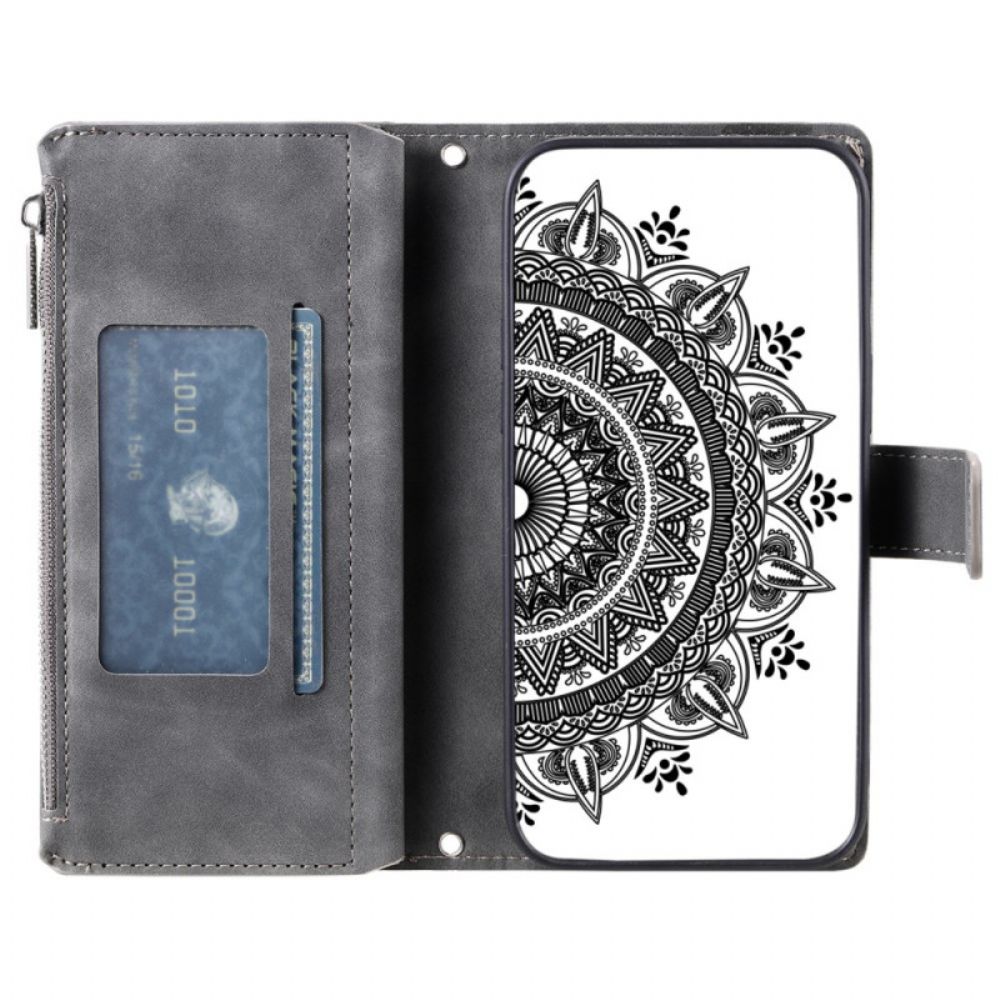 Folio-hoesje Xiaomi 15 Pro Telefoonhoesje Portemonnee Met Mandala-suède-effect