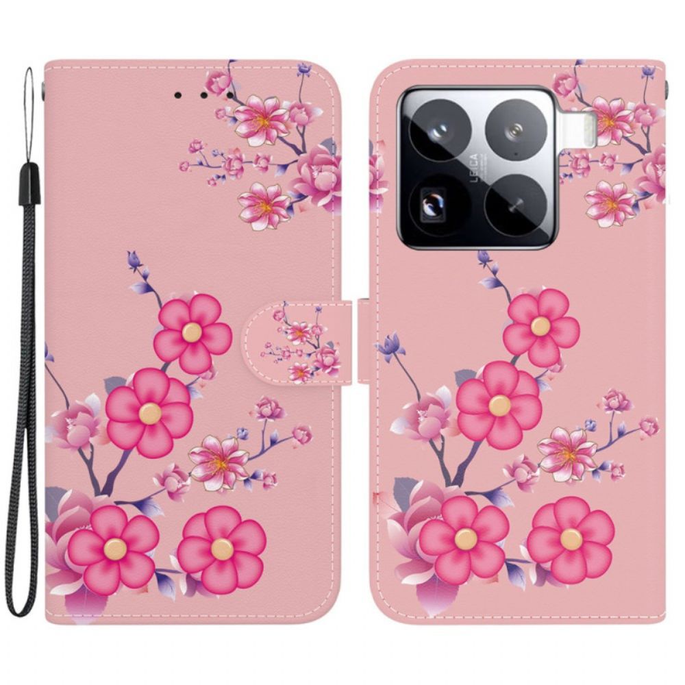 Folio-hoesje Xiaomi 15 Pro Telefoonhoesje Sakura Patroon