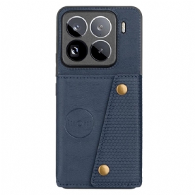 Hoesje Xiaomi 15 Pro Kaarthouder Met Leerlook