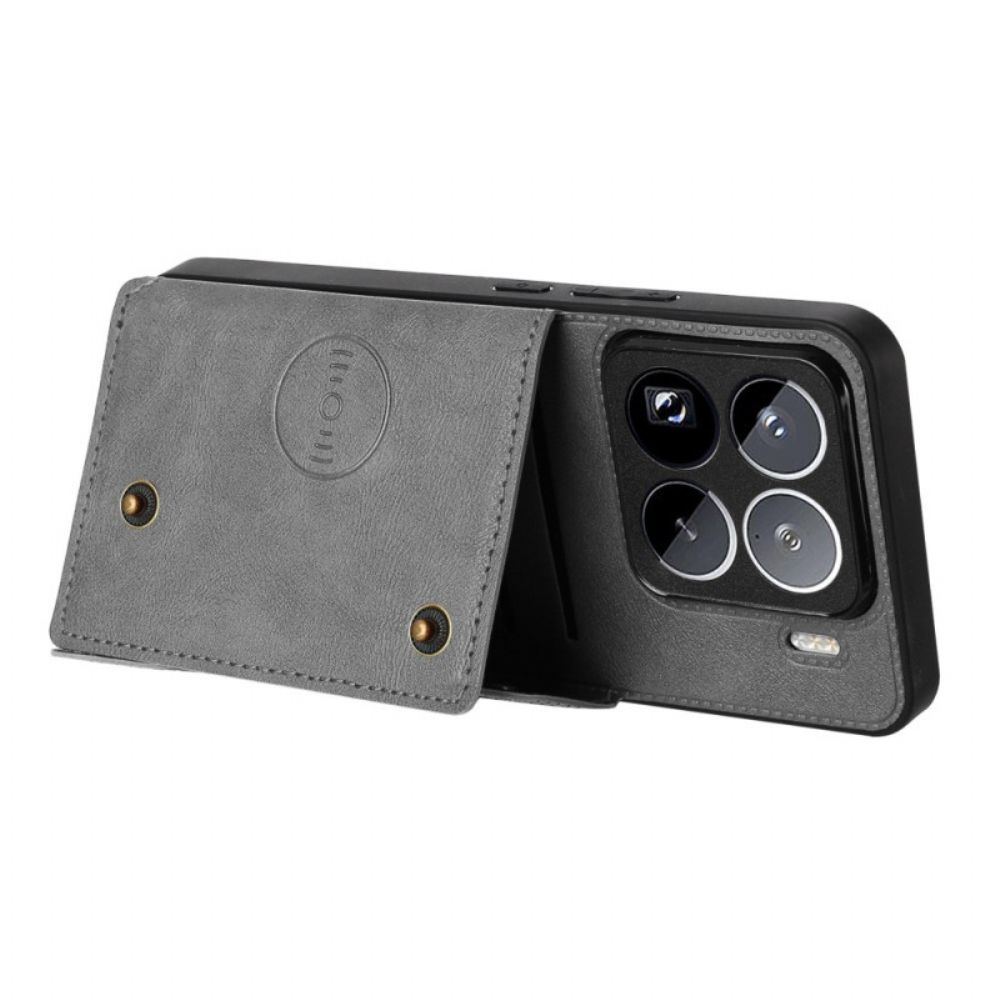 Hoesje Xiaomi 15 Pro Kaarthouder Met Leerlook