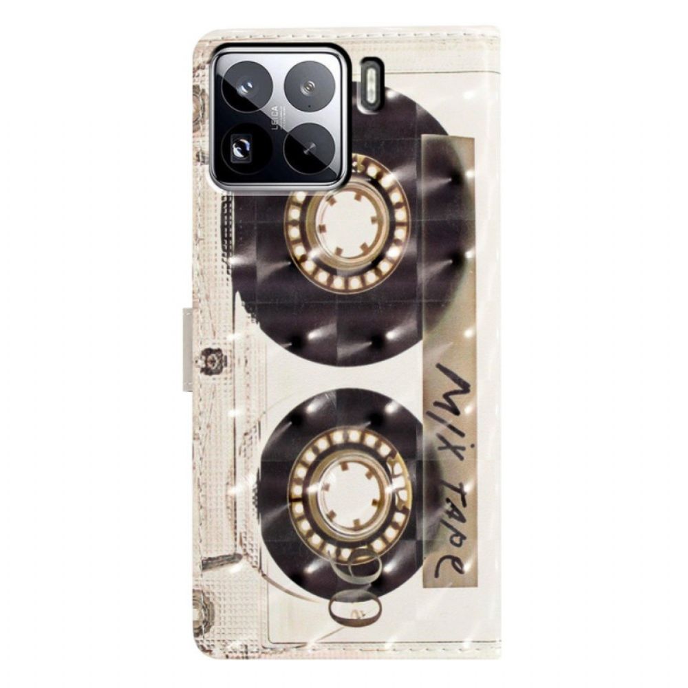 Leren Hoesje Voor Xiaomi 15 Pro 3d Cassette
