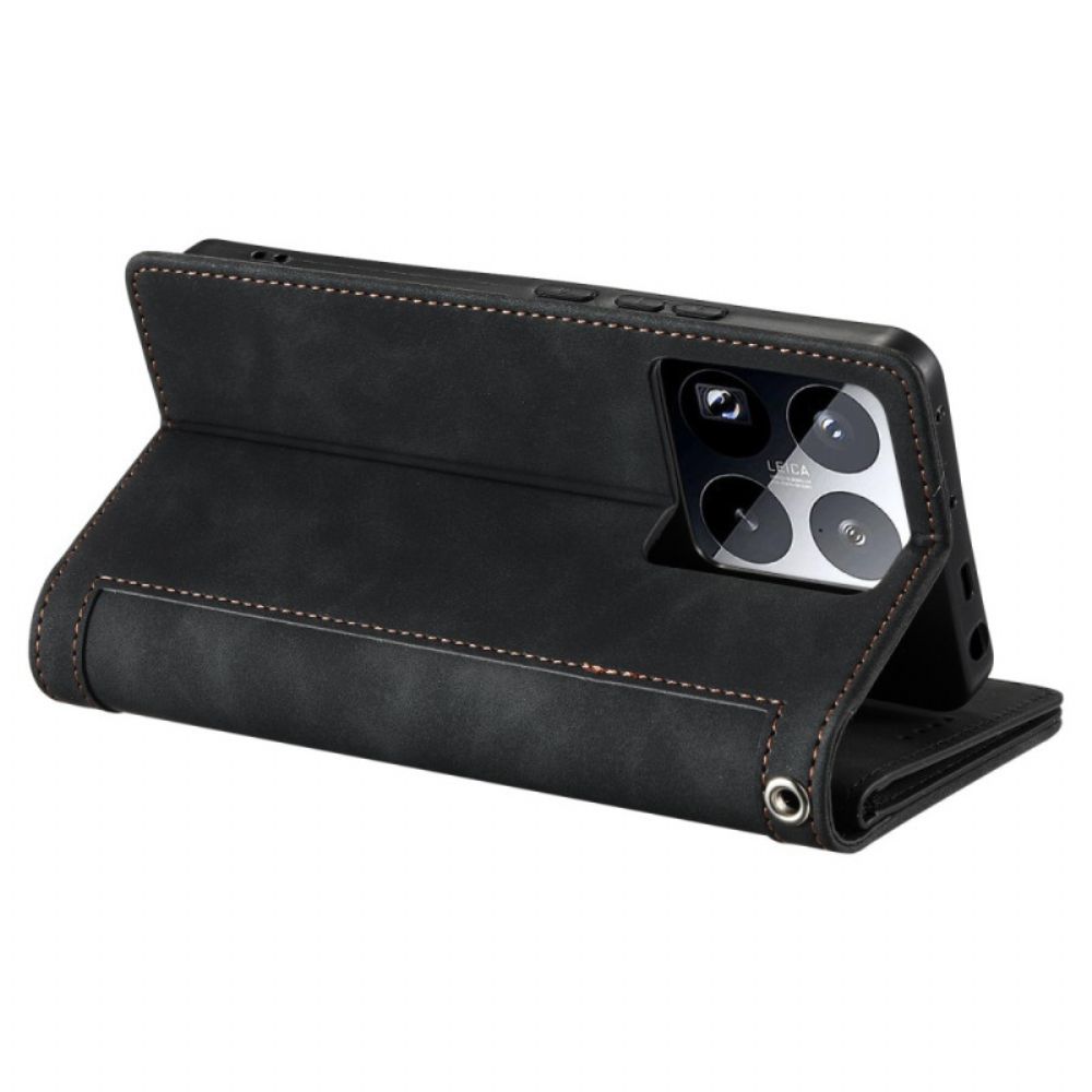 Leren Hoesje Voor Xiaomi 15 Pro Portemonnee Met 9 Kaartsleuven