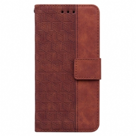 Leren Hoesje Xiaomi 15 Pro Geweven Patroon Bescherming Hoesje