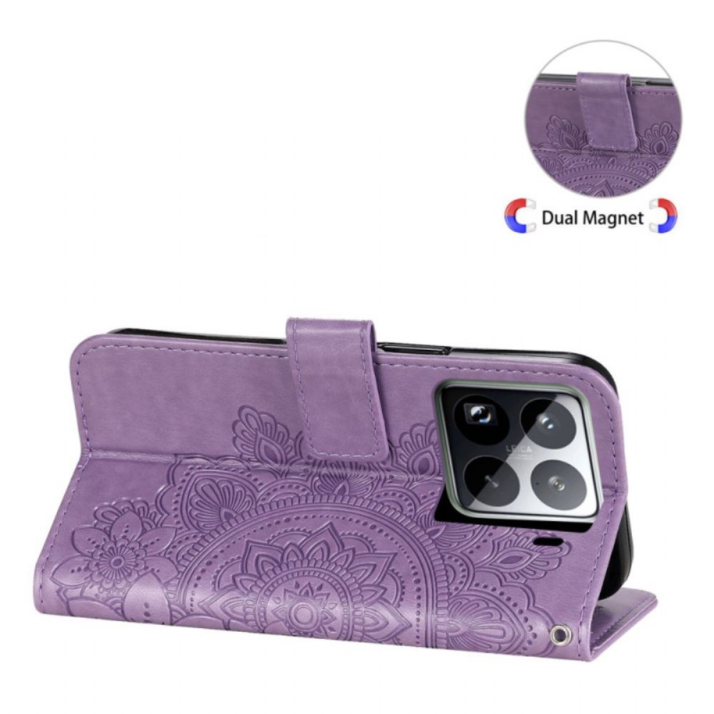 Leren Hoesje Xiaomi 15 Pro Mandala-print Bescherming Hoesje