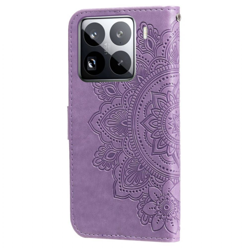 Leren Hoesje Xiaomi 15 Pro Mandala-print Bescherming Hoesje